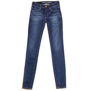 AE Super Stretch Jeggings - Dark Wash - Size 00